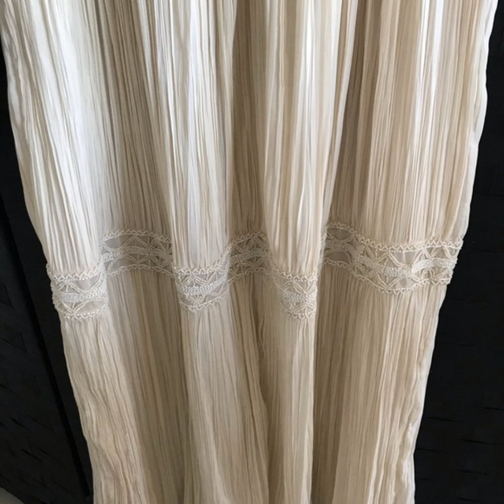 Massimo Dutti  ivory embroidery  maxi dress - Picture 4 of 6